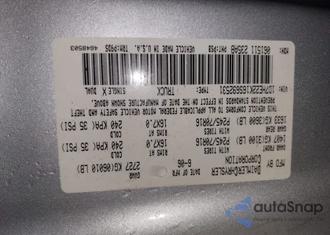 2006 Dodge Dakota St z USA, uszkodzony, nr VIN 1D7HE22K16S692531